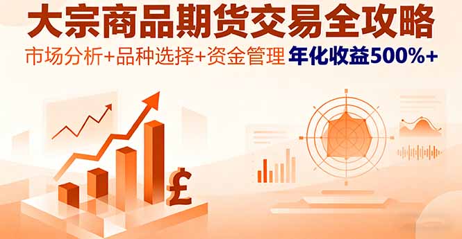 大宗商品期货交易全攻略,市场分析+品种选择+资金管理,年化收益500%+-摇钱树
